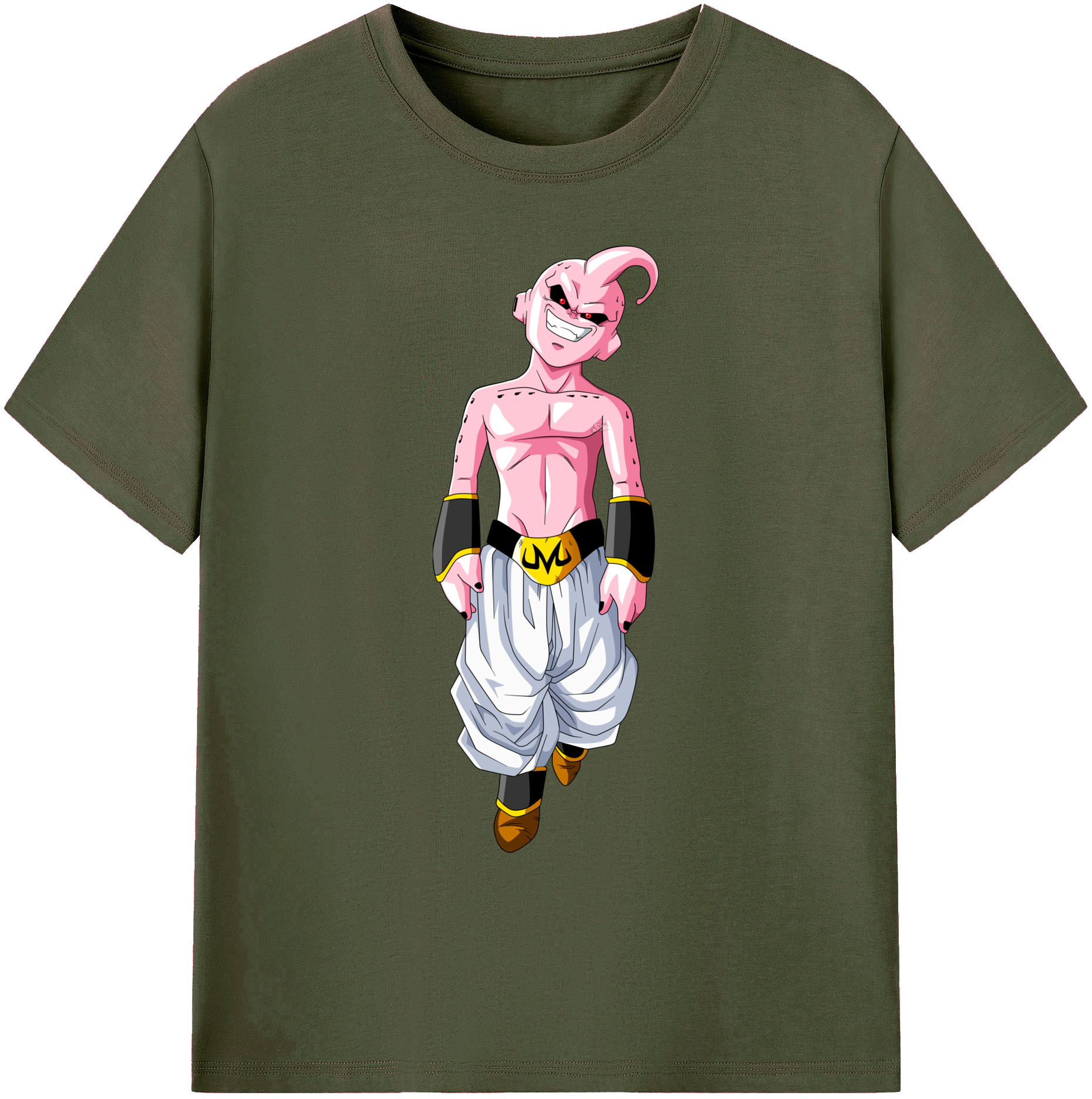 （画像用） ドラゴンボール 魔人ブウ DRAGON BALL Majin Buu 綿100％ メンズ半袖Tシャツ｜肌触りやわらか＆通気性
